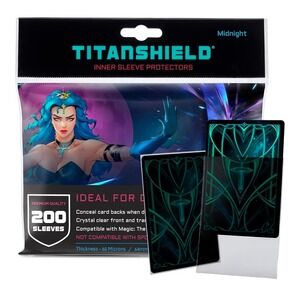 TitanShield 400 Midnight Inner Sleeve Protectors Smoky 64x89mm MTG Pokemon TCG